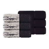 Lodie Cotton Jacquard Solid and Two-Toned Hand Towel Set of 6